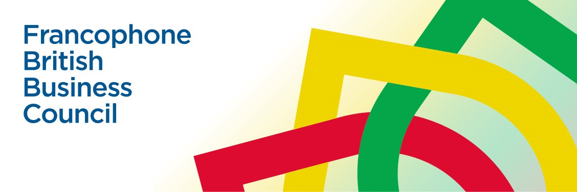 Francophone British Business Council brand graphic — colourful geometric design